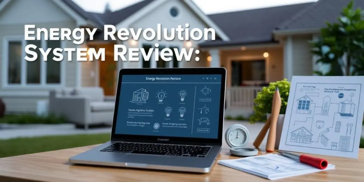 Energy Revolution System areview showing a digital home energy guide and DIY equipment